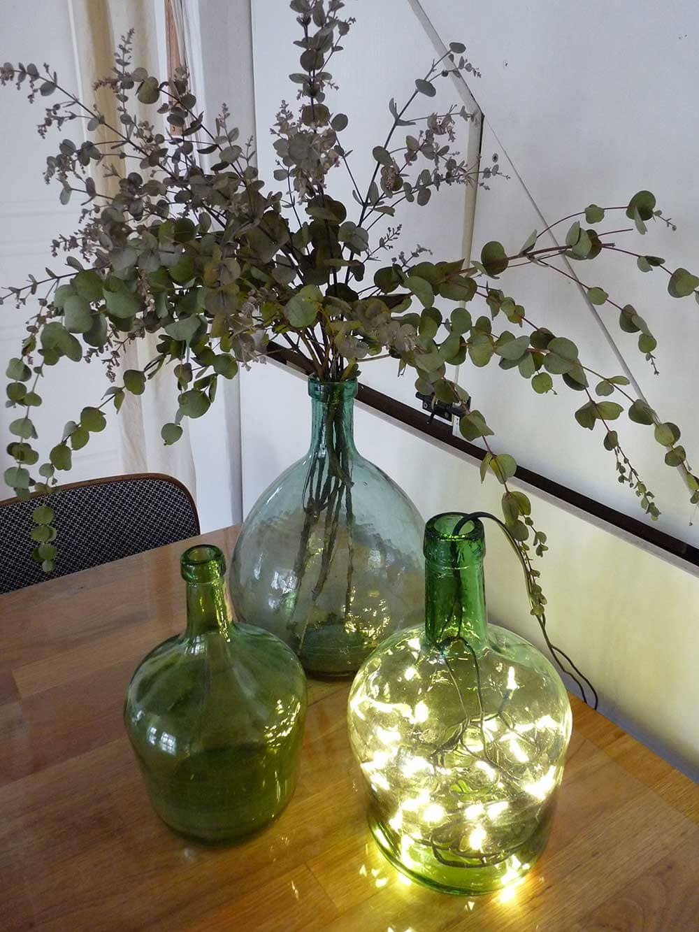 Guirlande de lumière chaude dans bouteille verre style Dame Jeanne - Decorazine.fr