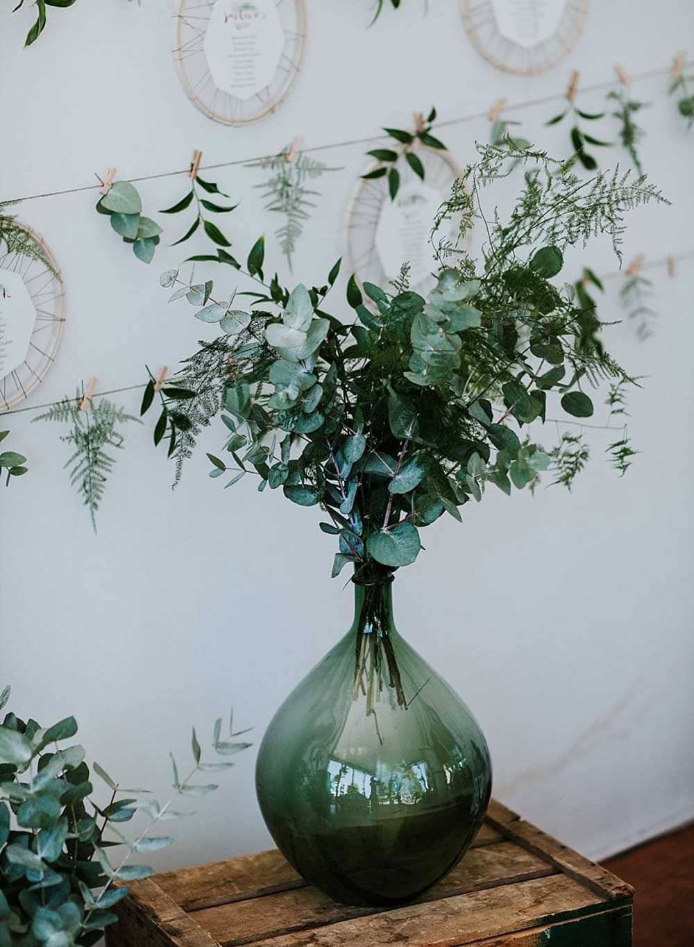 Sublime bouquet rustique avec Dame Jeanne et plantes sèches - Decorazine.fr 