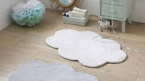 Tapis nuage enfant mixte gris et écru - Decorazine.fr